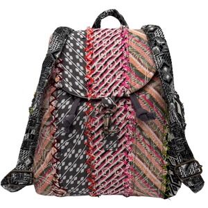 Demdaco Patchwork Backpack Adjustable Strap Boho Cottage Grandma Retro‎ Hippie